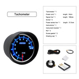 Universal 2" 52mm 10 Color LED 12V Racing Turbo Boost Gauge RPM Tachometer Water Oil Temperature Meter Red Pointer With Sensor