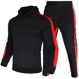 Mens Fashion Tracksuit Hoodies and Black Sweatpants High Quality Male Dialy Casual Sports Jogging Suit Hoodie Set