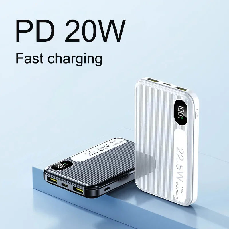 10000mAh Phone Power Bank 22.5W Lightweight Mini Power Bank Portable Super Fast Charging Powerbanks for Mobile Phones