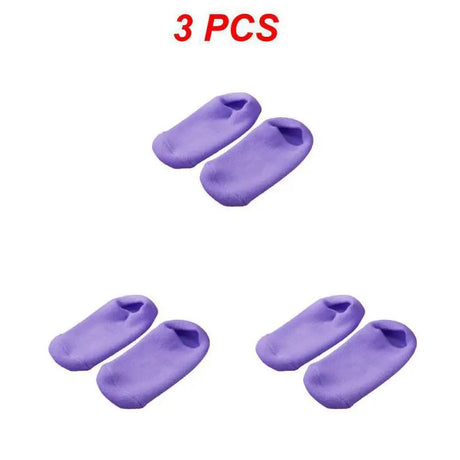 1~4PCS Reusable SPA Gel Socks Moisturizing Whitening Exfoliating Velvet Smooth Beauty Foot Care Silicone Socks Feet Care