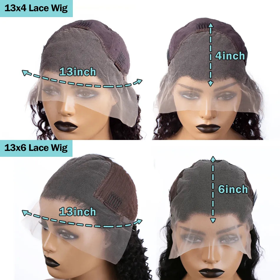 30 40 Inch Body Wave 13x6 HD Transparent Lace Front Human Hair Wigs Brazilian Remy Water Wave 13x4 Lace Frontal Wig For Women