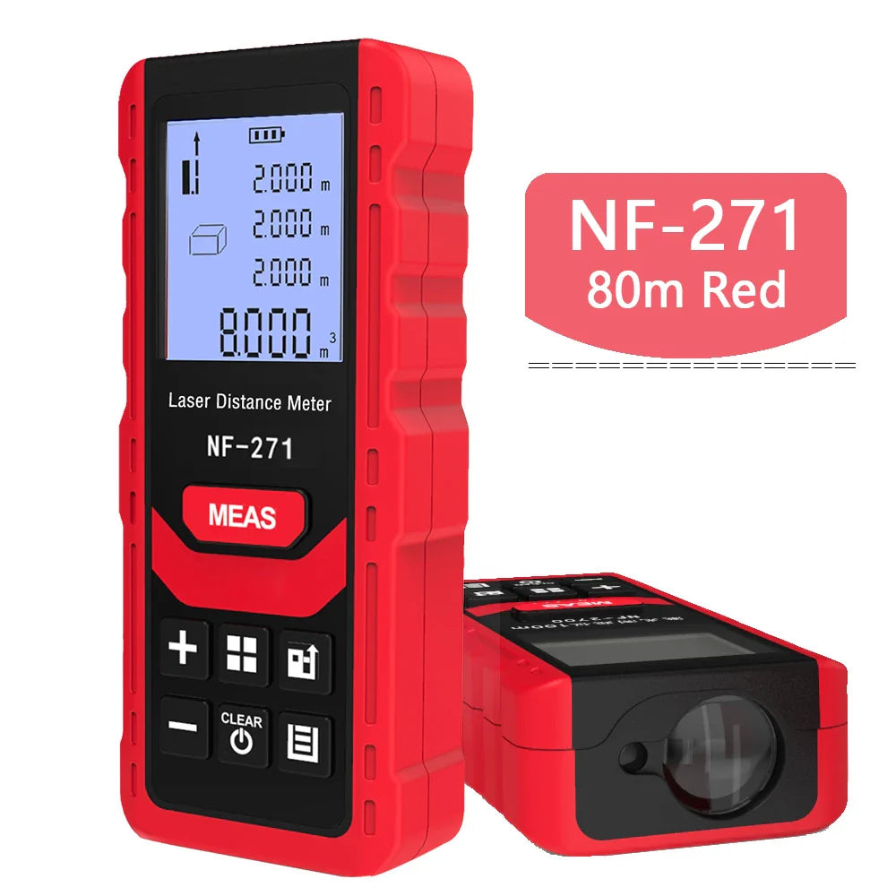 Noyafa NF-271 Laser Distance Meter 40M 80M Rangefinder Tape Range Finder Measure Device Digital Ruler Test Tool