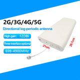 5G 4G 3G 2G Antenna 12dBi Outdoor Directional Booster 698-4900MH Log Periodic Antenna Mobile Phone Signal Amplifier N Female SMA