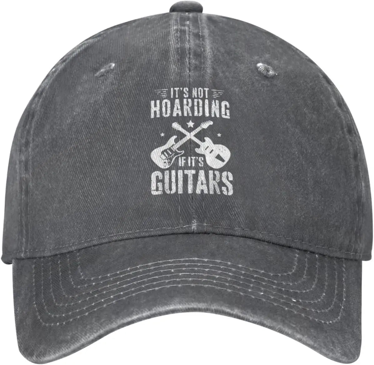 Guitar Lovers Hat It's Not Hoarding If It's Guitars Hat Trucker Hats Baseball Cap Adjustable Sports Unisex Caps