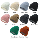 2024 New Unisex Classic Casual Beanie Hat for Men Women Winter Warm Knit Cuffed Beanie Soft Thick Fleece Lined Ski Hats