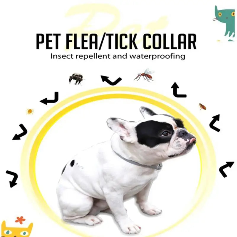 Pet Flea Collar Dog Cat Safe Useful Tick Prevention Control Necklace Waterproof Durable For Protection Against Fleas Mosquitoes