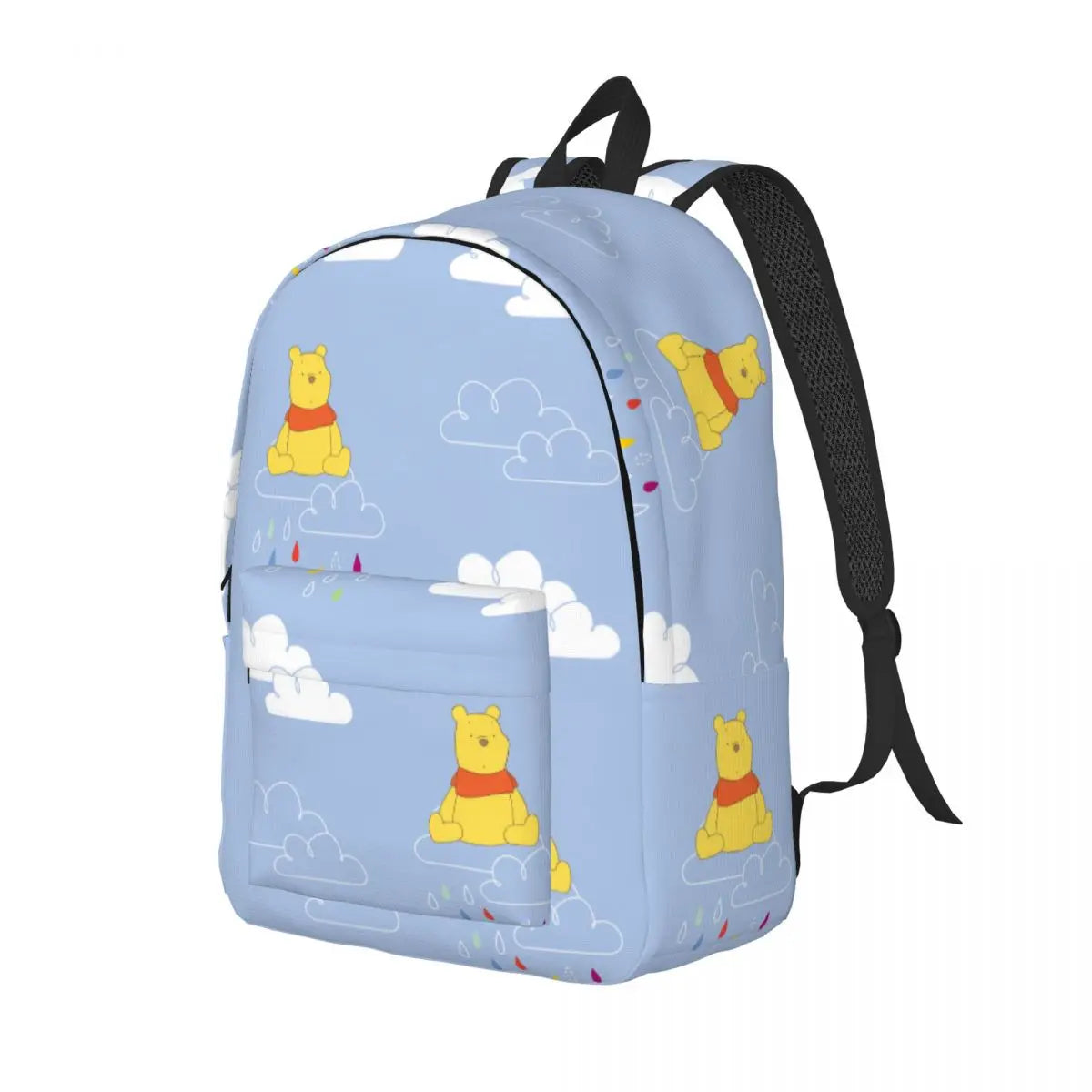 Winnie The Pooh Cloudy Raindrop Cool Backpack Sports High School Business Daypack for Men Women College Canvas Bags