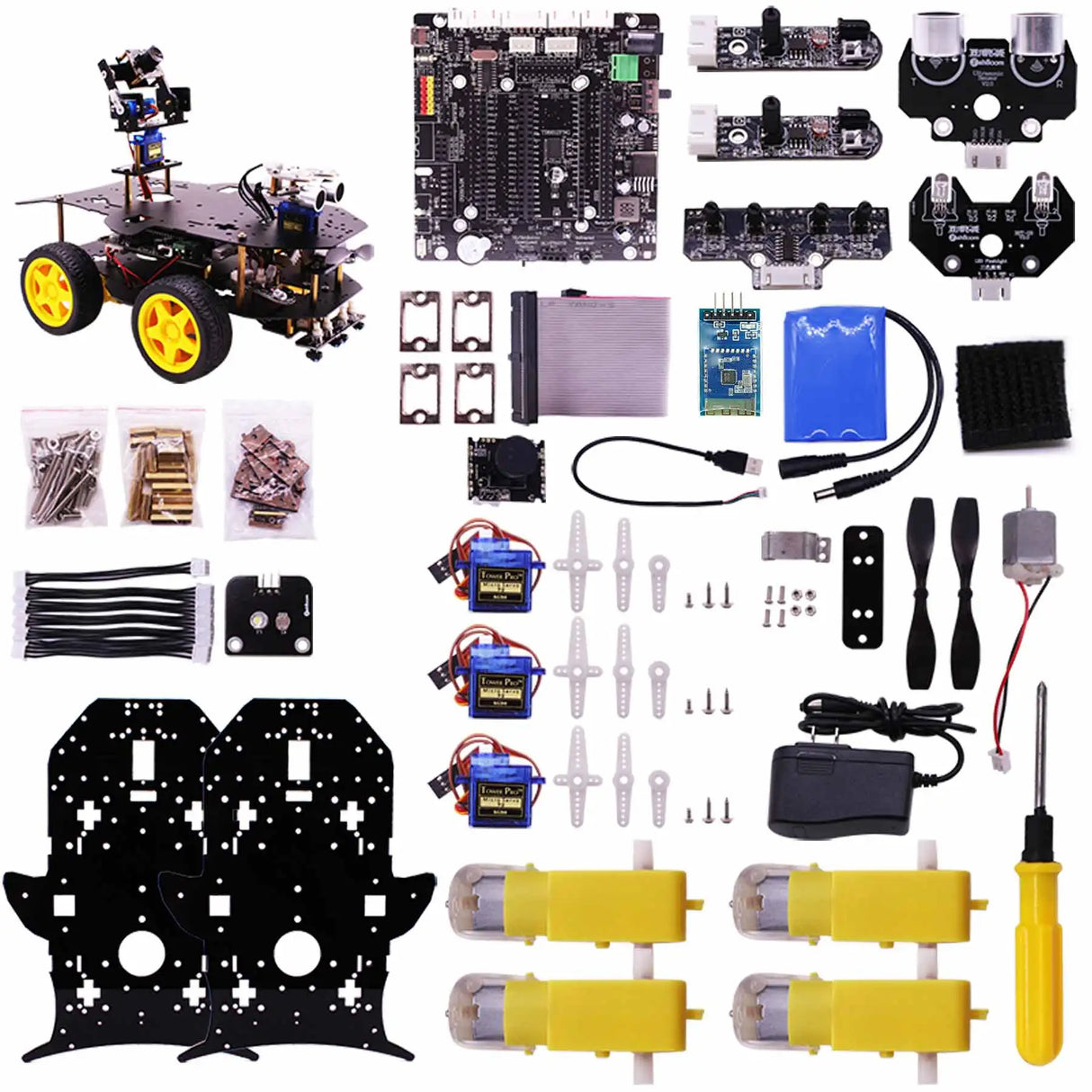 4WD Smart Robot Car Automation Kit For Raspberry Pi 4B Programming Training and Learning STEM Education DIY Electronic Full Set