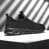 Fashion Couple Casual Sports Shoes Men Women Mesh Breathable Comfortable Jogging Trainer Shoes Outdoor Walking Black Sneakers