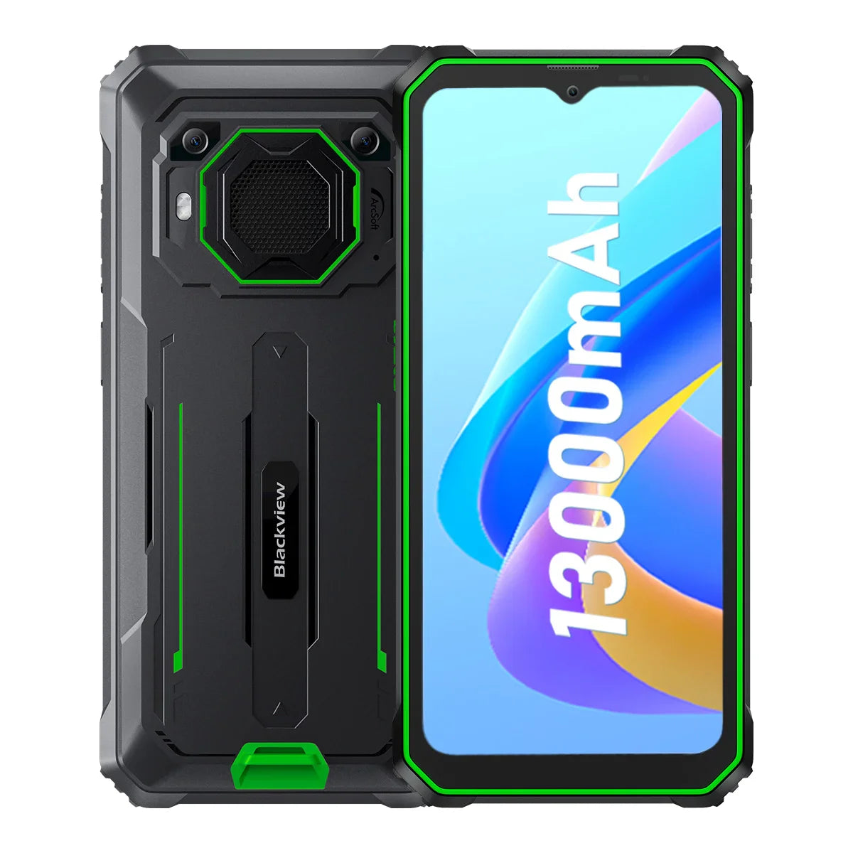 Blackview BV6200 Pro Rugged Phone Android 13 6.56'' Helio P35, 4GB+128GB Smartphone 13000mAh With 18W Fast Charg NFC Cell Phone