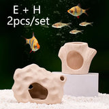 Clay Aquarium Decoration Ceramics Fish Tank Landscaping Shrimp Shelter Spawning Tank Breeding House Cave Pottery Pot Ornaments