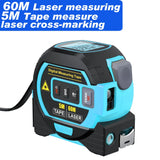 Laser Distance Meter Measuring Laser Tape Measure Digital Laser Rangefinder Digital Electronic Roulette Stainless 5m Tape Ruler