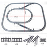 City Trains Train Track Rail Bricks Model Toy Soft Track Cruved Straight For Kids Gift Compatible All Brands Flexible Railway