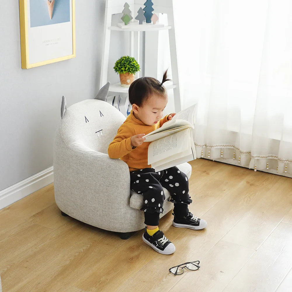 MOMO Children's Sofa Seat Furniture Baby Sofa Chair Cute Girl Boy Cartoon Small Sofa Stool Chair Animal Print Sofa Chair