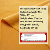 50x155cm Velvet Fabric Thicken Flannel Plush Sofa Fabric Pillow Tablecloth Curtain Gold Velvet DIY Apparel Sewing Fabric 350 G/m