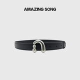 Amazing Song Metal Nail Buckle Belt Shirt Belt Women’s Belt Jean Waist Dress Belt Studs Belt Accessories