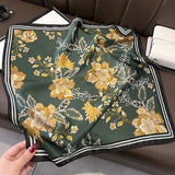 New 2023 Point 100% Mulberry Silk Scarf Fashion Women Summer Beach Small Scarves Shawl Bandana Hijab Pashmina Poncho 53*53cm