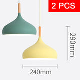 Multicolour Lustre Pendant Lights dia 16/17/24cm Restaurant Wood Hanging lighting Light Fixtures Modern E27 LED Loft Hanglamp