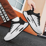 Men's Run Sneaker Walking Leather Shoes Youth Casual Cricket Shoes Fashion Trend Board Shoes Comfort  White Skateboard Shoes