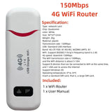 4G Wireless Router 150Mbps Network Modem4G Wifi Router With SIM Card Portable CPE Wireless Mobile Wi-fi Hotspot Networking Modem