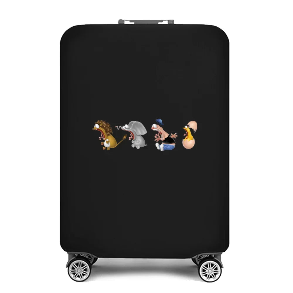 Luggage Protective Cover Elastic Dust Cover Cartoon Printed for 18-28 Inch Bag Suitcase Covers Trolley Cover Travel Accessories