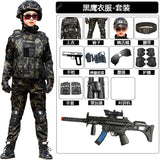 Tactical Military Uniform for Children's Day Camouflag Disguise Adult Halloween Costume for Kid Girl Scout Boy Soldier Army Suit