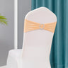 50pcs/lot Stretch Lycra Spandex Chair Covers Bands With Buckle Slider For Wedding Decorations Wholesale Chair Sashes Bow