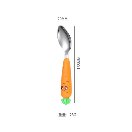 1/3Pcs Baby Feeding Utensils Cartoon Vegetable Fork Spoon Child Cutlery Set Kid Teaspoon Tableware Kitchen Gadgets Baby Items