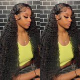 Deep Wave 13x4 Lace Front Human Hair Wigs For Women 30inch Indian Curly 13x6 Lace Frontal Wig Wet And Wavy 4x4 Lace Closure Wigs