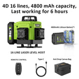 LFINE 3D/4D Laser Level 12/16 Lines Horizontal And Vertical With Remote Control 8 Lines 360°Self-leveling Laser Levels