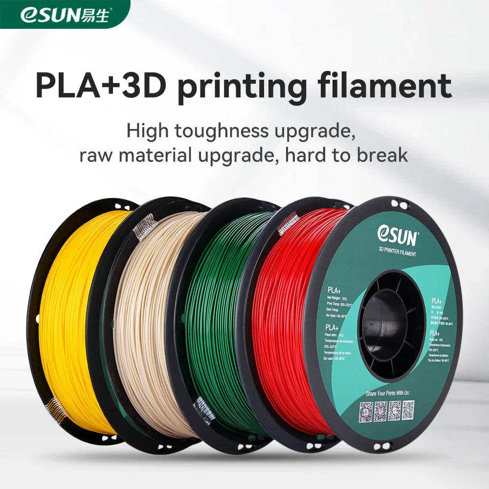 eSUN PLA+ Filament For 3D Printer 10Pcs 1.75mm PLA Plus 3D Printer Filament Accuracy +/- 0.03mm 10KG  PLA+ 3D Printing Material