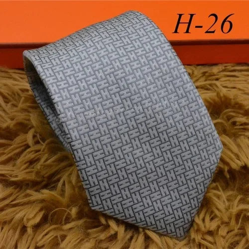 2024 new H Family 100% Silk Tie Creative Stripe Gift for Work Wedding 8cm Suit Accessories necktie  bowties  collared shirt