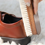 Premium beech wood wool hair Shoe brush for cleaning polishing leather Shoe care Multifunctional Soft wool shoe brush