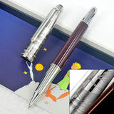 PPS Le Petit Prince 163 Dark Blue Rollerball Ballpoint Pen Luxury MB Stationery With Serial Number Little Prince + Leather Pouch