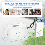 Varon 3L/min Portable Oxygen Concentrator Household Small Battery Oxygen Bar O2 Inhaler Machine Car Charger Pulse Flow O2