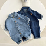 Baby Rompers Infant Boys Girls Clothes Denim Jumpsuits for Infants and Newborn Super Cute Outdoor Crawling Outfit Rompers