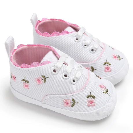 Newborn Baby Shoes Boy Girl Classical Sport Soft Sole PU Leather Multi-Color First Walker Casual Sneakers White Baptism Shoes