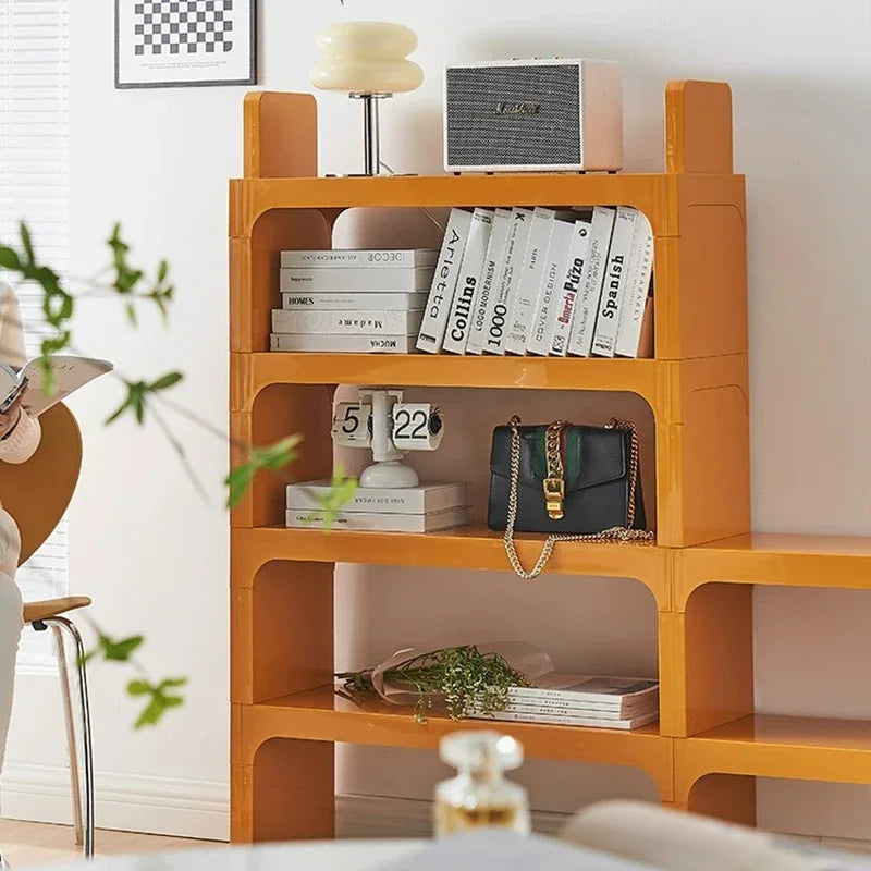 White Modern Bookshelf Bedroom Minimalist Items Unique Office Magazine Rack Storage Design Estande De Livros Modular Furniture