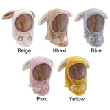 New Winter Children Hats Necks One-piece Windshield Headgear Ear Caps Protective Masks Male Female Baby Cold-proof Warm Caps