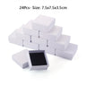 pandahall Cardboard Jewelry box Set Gift Boxes for Earrings Ring Necklace Packing jewelry organizer Display Boxes 9x7x3cm 12pcs