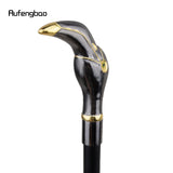 Golden Black Luxury Woodpecker Handle Walking Stick with Hidden Plate Self Defense Fashion Cane Plate Cosplay Crosier Stick 90cm