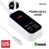 Multiple USB Charger PD 30W Type C Fast Charger Quick Wall Chargers Power Adapter 3.0 Charger UK EU US Plug Mobile Phone Charger