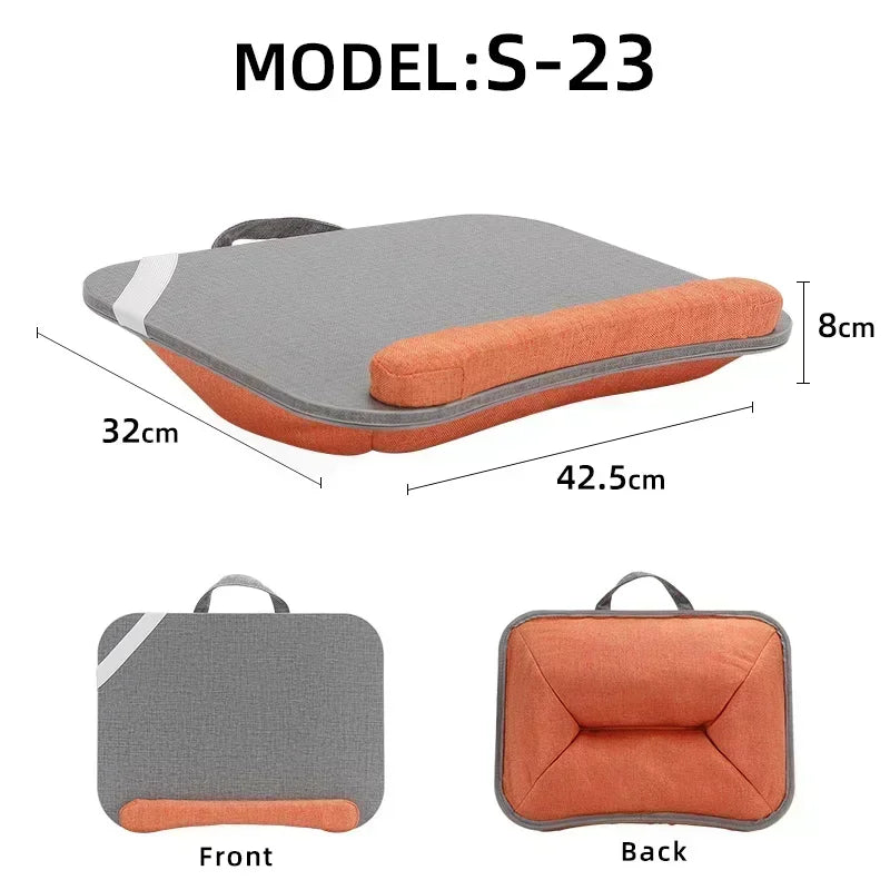 Multifunctional Portable Travel Laptop Desk Back Cushion High-density Sponge Bedroom Sofa Lap Table Simple, Soft and Comfortable