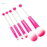 5pcs Jewelry Beaded DIY Eye Brush Detachable Beads Makeup Brushes Set for Women Girls Professional Cosmetics Makeup Tool