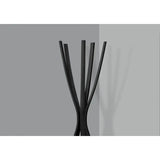 Elegant Satin Black 72" Contemporary Metal Coat Rack for Sophisticated Spaces