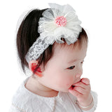 3Pcs/Set Baby Girl Headband Elastic Lace Flower Hair Band Newborn  Bowkont Headbands Princess Kids Hair Headwear