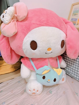 Sanrio Kuromi Plush Dolls 40/50cm kawaii My Melody Cinnamoroll Soft Stuffed animals Anime Figure Pillow Cartoon Decor Kids Toys