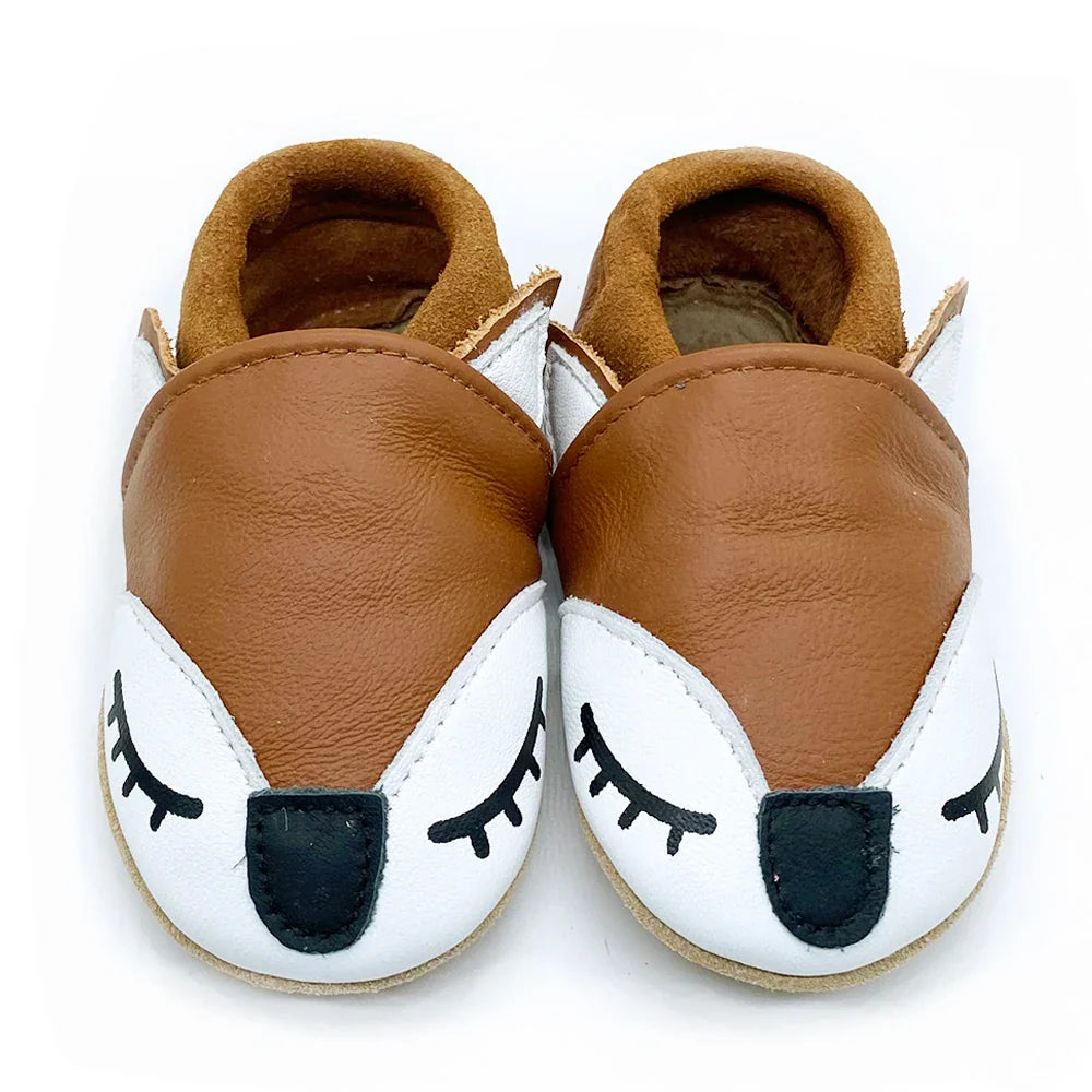 Baby Shoes Cow Leather Bebe Booties Soft Soles Non-Slip Footwear For Infant Toddler First Walkers Boys And Girls Slippers