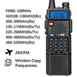 1/2PCS Baofeng M-5R Walkie Talkie Air Band 3800mAh Battery Wireless Copy Frequency Long Range AM  Ham UV-5R K5 Two Way Radio