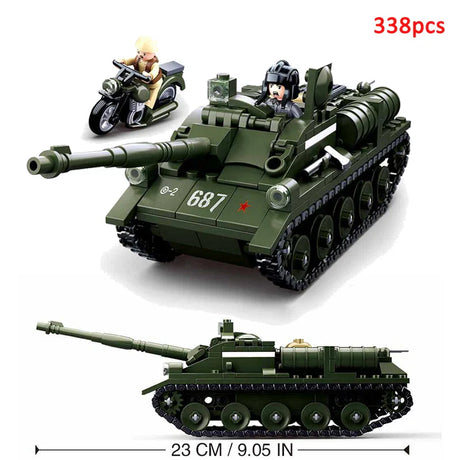 WW2 Military Panzer Tiger I Heavy Tank Panzerkampfwagen VI Ausf. E Building Blocks World War II Figures Bricks Model Toys Gifts